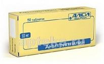 AMITRIPTILIN ALSI FARMA tabletkalari 0,01g N50