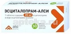ЭСЦИТАЛОПРАМ АЛСИ 0,02 таблетки N30