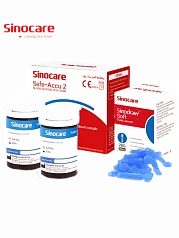 Тест полоски для глюкометра Sinocare safe accu 2:uz:glyukometr sinov chiziqlari Sinocare safe accu 2