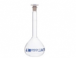 Колба мерная 200 мл, класс "А", боросиликатное стекло, шлиф 14/23:uz:200 ml hajmli kolba, " a " sinf, borosilikat shisha, shlif 14/23