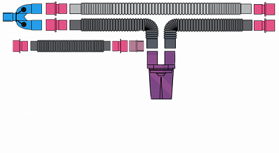 Одноразовый дыхательный контур для ИВЛ и НДА