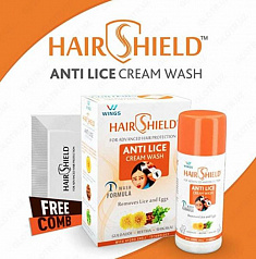 Шампунь Против вшей  "Hair Shield":uz:Bitlarga qarshi shampun "soch qalqoni"