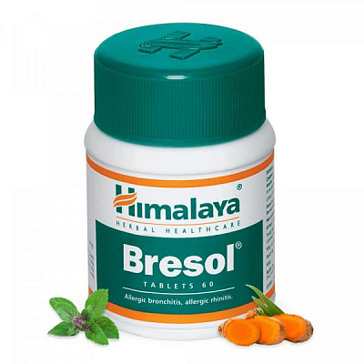 Препарат Бресол (Bresol Himalaya Herbals), для здоровья дыхательной системы:uz:Bresol Himolaya o'simliklari, nafas olish salomatligi uchun