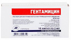 ГЕНТАМИЦИН 0,04/МЛ раствор 2мл N5