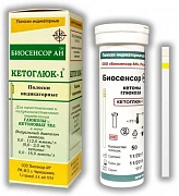Тест полоски Кетоглюк-1 полоски индикаторные  (глюкозы, кетонов) №50