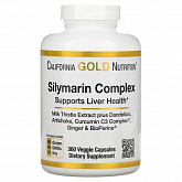 California Gold Nutrition, комплекс с силимарином, экстракт расторопши и одуванчик, артишок, куркумин C3 Complex, имбирь и BioPerine, 360 растительных капсул:uz:Kaliforniya oltin oziqlanishi, silymarin kompleksi, sut qushqo'nmasi va momaqaymoq ekstrakti, 
