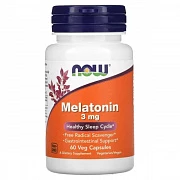 Melatonin, Now Foods, 3 mg, 60 kapsula