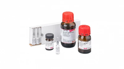 Сертифицированный стандартный материал CombiTitrant 5 one-component reagent for volumetric Karl Fischer titration 1 ml # са. 5 mg Н2O Aquastar®:uz:Sertifikatlangan standart material CombiTitrant 5 one-component reagent for volumetric Karl Fischer titratio