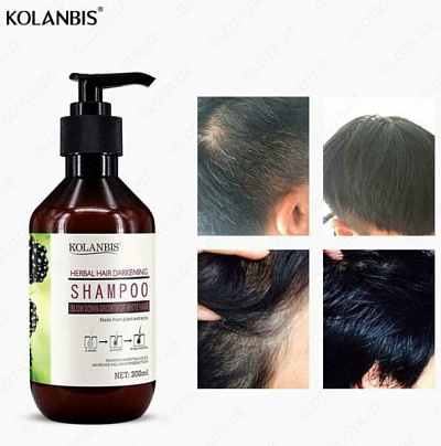 Шампунь для затемнения корней волос:uz:Sochni ildizlardan qoraytiradigan shampun