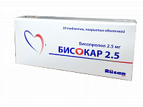 BISOKAR tabletkalari 2,5mg N10