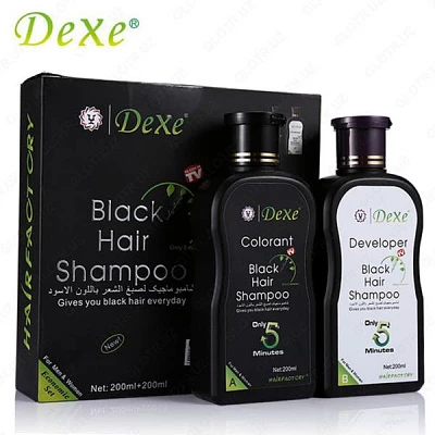Шампунь для мужчин от седых волос DEXE BLACK HAIR