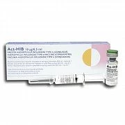 АКТ ХИБ (КОНЬЮГИРОВАННАЯ ВАКЦИНА ПРОТИВ ИНФЕКЦИЙ ВЫЗЫВАЕМЫХ HAEMOPHILUS INFLUENZA ТИПА B) порошок 10мкг/0,5 мл