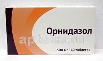 ORNIDAZOL 0,5 tabletkalari N10
