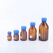 Банка для реактивов 2000 мл, темное стекло, винтовая крышка, со шкалой