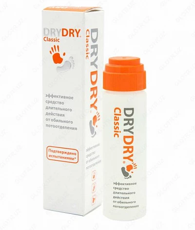 Антиперспирант DryDry Антиперспирант DryDry:uz:Terlash va hidlanishga qarshi sprey va dezadrant DRY DRY