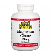 Tabiiy omillar, magniy sitrat, 150 mg, 180 kapsula
