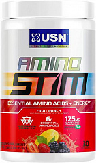 Аминокислоты USN Amino Stim, фруктовый пунш, 30 порций:uz:USN Amino Stim, Fruit Punch, 30 ta porsiya