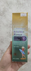Солнцезащитный крем с максимальной защитой Sunscreen Frivolous Skin Protect SPF 90, 100 мл:uz:Quyoshdan maksimal himoyalovchi krem Sunscreen Frivolous Skin Protect SPF 90, 100 мл