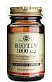 Таблетки биотина для здоровой кожи и волос Solgar Biotin 1000mg (250 шт.)