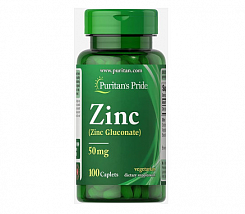 Puritan's Pride Zinc Gluconate 50 mg 100 таблеток (цинк глюконат):uz:Puritan's Pride sink glyukonat 50 mg 100 tabletka (sink glyukonat)