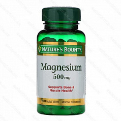 Maгний, 500 мг, 100 тaблeтoк, пoкpытыx oбoлoчкoй:uz:Magniy, 500 mg, 100 ta qoplangan tabletka