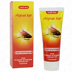 Крем для ног при шишках Акулий жир:uz:Shark yog'i konuslari uchun oyoq kremi