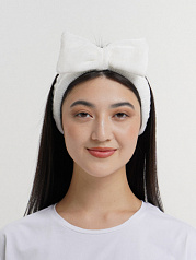 Мягкая бант-повязка на голову для волос для косметических процедур