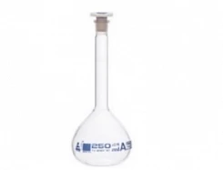 Колба мерная 200 мл, класс "А", боросиликатное стекло, шлиф 14/23:uz:200 ml hajmli kolba, " a " sinf, borosilikat shisha, shlif 14/23