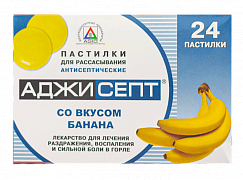 ADJISEPT pastilkalar so vkusom banana N24