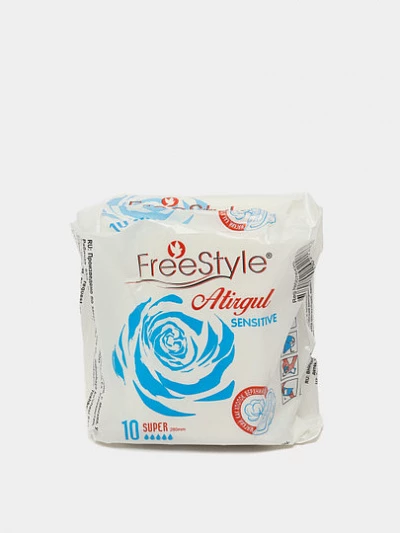 Прокладки женские гигиенические "Free Style Atirgul Sensitive" super 10 шт
